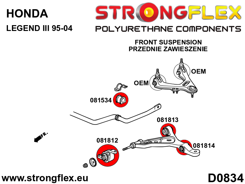Strongflex Honda Vooras onderste draagarm rubber – outside SPORT – 081814A 2 Strongflex Honda Vooras onderste draagarm rubber – outside SPORT – 081814A – Bild 2