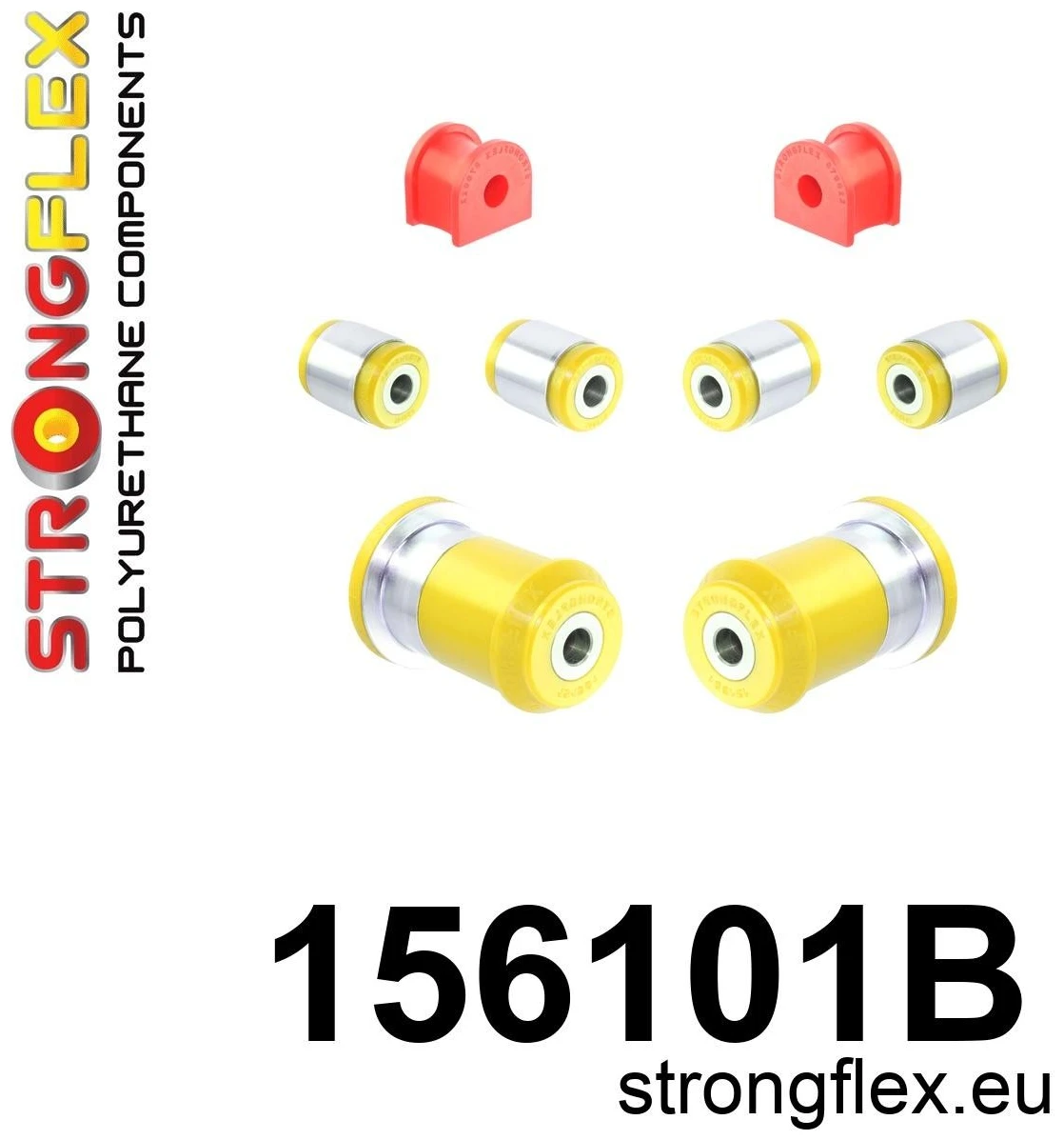 Strongflex Renault Complete ophangrubberset – 156101B 1 Strongflex Renault Complete ophangrubberset – 156101B