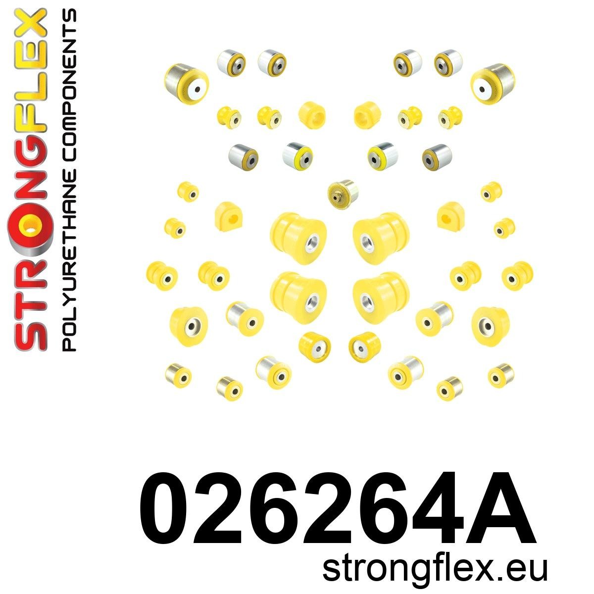 Strongflex Audi Complete polyurethaan ophangrubberset SPORT – 026264A 1 Strongflex Audi Complete polyurethaan ophangrubberset SPORT – 026264A