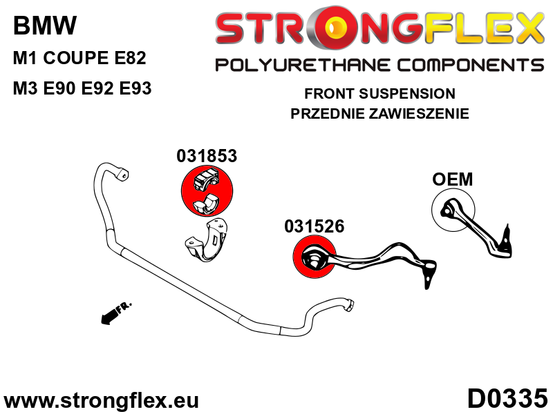Strongflex BMW E81/E82/E87 Vooras onderste trek-/duwstangrubber – 031526B 5 Strongflex BMW E81/E82/E87 Vooras onderste trek-/duwstangrubber – 031526B – Image 5