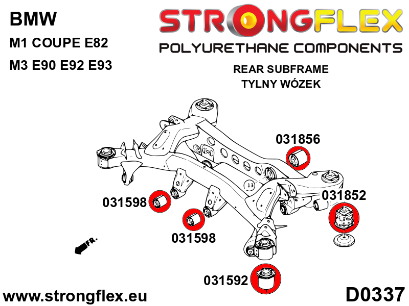 Strongflex Bmw Achterste subframe - voorste rubber – 031592B 3 Strongflex Bmw Achterste subframe - voorste rubber – 031592B – Bild 3