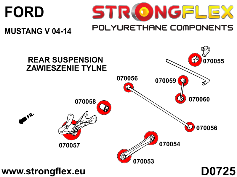 Strongflex Ford Achterste stabilisatorstang-rubber SPORT – 070060A 2 Strongflex Ford Achterste stabilisatorstang-rubber SPORT – 070060A – Image 2