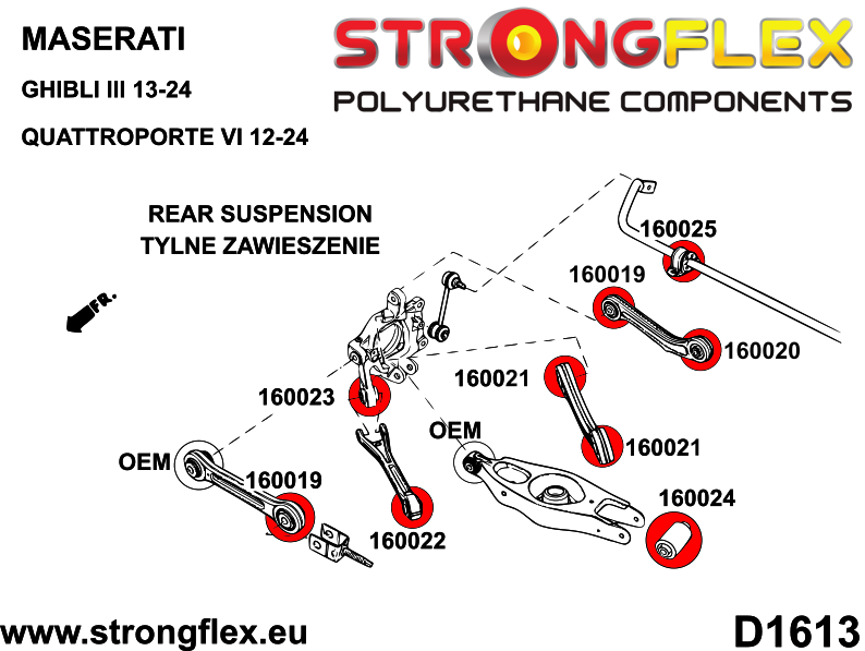 Strongflex Maserati Achterste onderste langsdraagarm - achterste rubber SPORT – 160024A 2 Strongflex Maserati Achterste onderste langsdraagarm - achterste rubber SPORT – 160024A – Bild 2