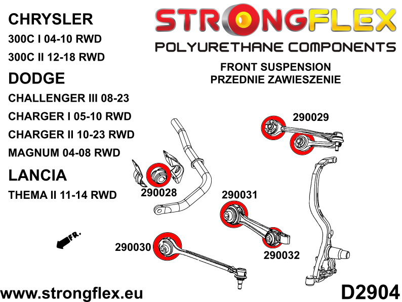 Strongflex Dodge Vooras onderste draagarm rubber – achterste SPORT – 290031A 2 Strongflex Dodge Vooras onderste draagarm rubber – achterste SPORT – 290031A - Image 2