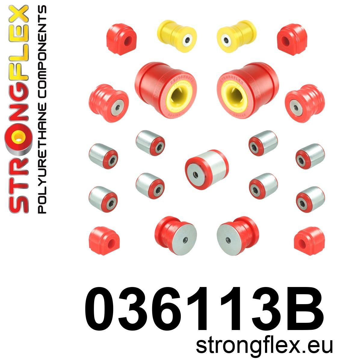 Strongflex Mini Complete polyurethaan ophangrubberset – 036113B 1 Strongflex Mini Complete polyurethaan ophangrubberset – 036113B