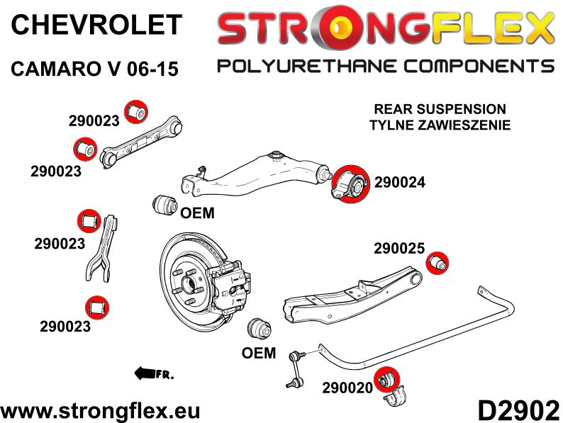 Strongflex Chevrolet Achteras onderste draagarm - binnenste rubbering SPORT – 290025A 2 Strongflex Chevrolet Achteras onderste draagarm - binnenste rubbering SPORT – 290025A – Bild 2