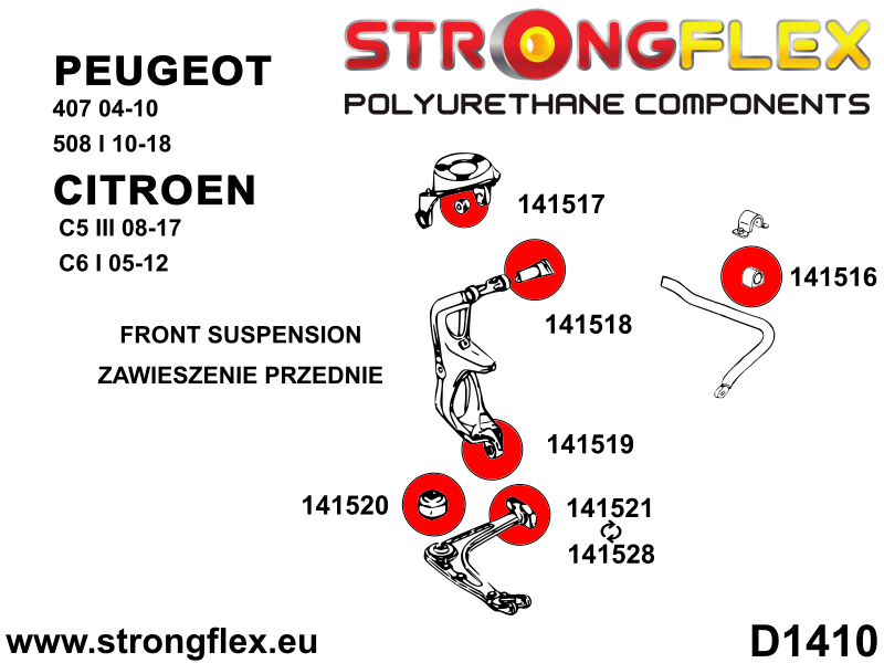 Strongflex Citroën Complete ophangrubberset – 146109B 3 Strongflex Citroën Complete ophangrubberset – 146109B - Image 3