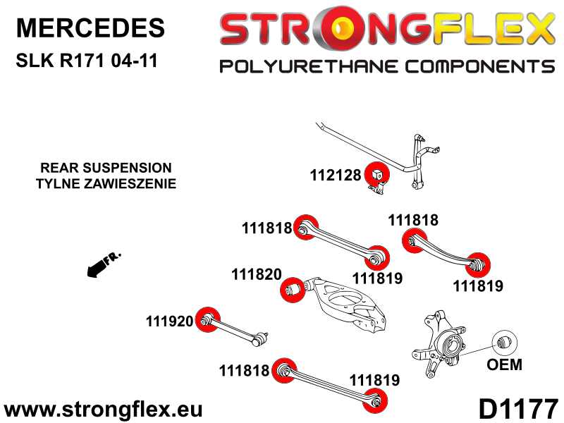 Strongflex Mercedes SLK Complete ophangrubberset SPORT – 116306A 7 Strongflex Mercedes SLK Complete ophangrubberset SPORT – 116306A – Bild 7