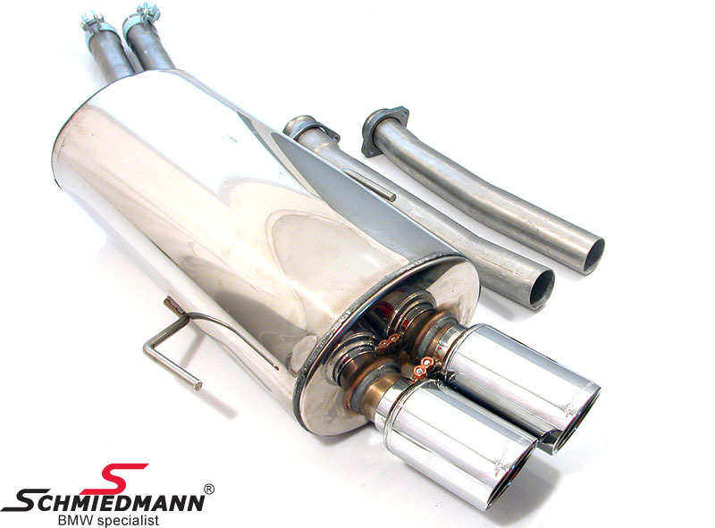 BMW E36 Sport Einddemper 325i / 328i – 2x Ø76 mm 1 BMW E36 Sport