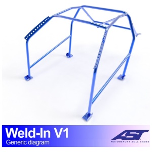 Inlas Compact V1 rolkooi van AST Roll Cages voor de BMW E36 3-deurs Compact