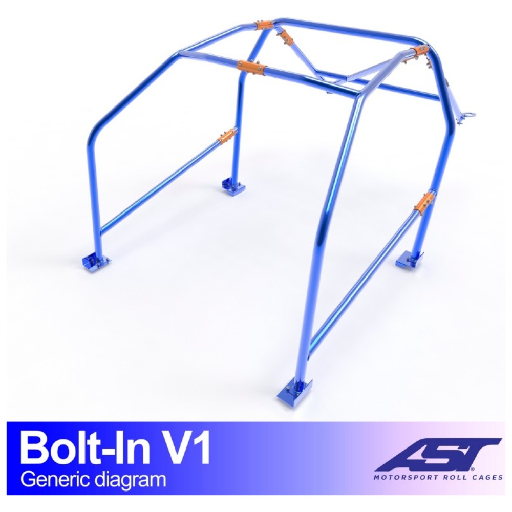 Bolt-in Touring V1 rolkooi van AST Roll Cages voor de BMW E36 Touring