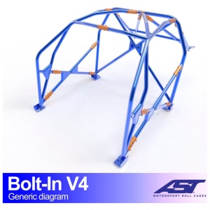 Bolt-in Touring V4 rolkooi van AST Roll Cages voor de BMW E36 Touring