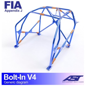 Bolt-in BMW 2002 V4 rolkooi van AST Roll Cages voor de BMW 2002 E10 Coupé