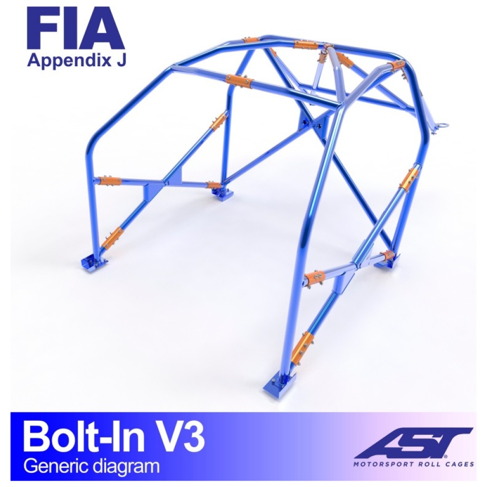 Bolt-in E21 Coupé V3 rolkooi van AST Roll Cages voor de BMW 3-Serie E21 Coupé