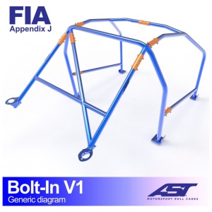 Bolt-in E28 Sedan V1 rolkooi van AST Roll Cages voor de BMW 5-Serie E28 Sedan