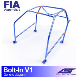 Bolt-in E30 Sedan AWD V1 rolkooi van AST Roll Cages voor de vierwielaangedreven BMW E30 325iX