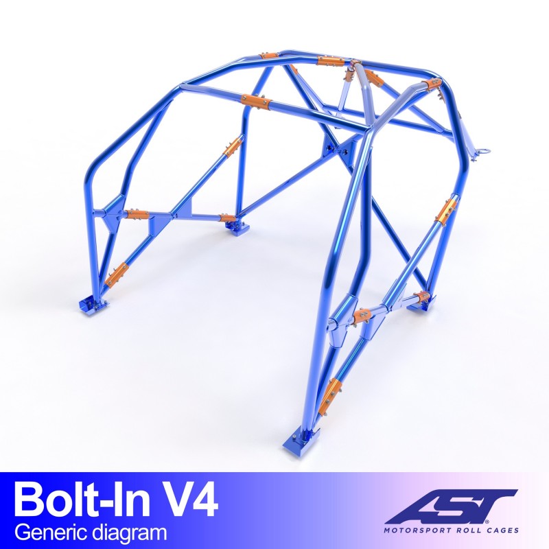 AST Bolt-in Rolkooi BMW E34 Sedan V4 1 Bolt-in E34 Sedan V4 rolkooi van AST Roll Cages voor de BMW E34 sedan