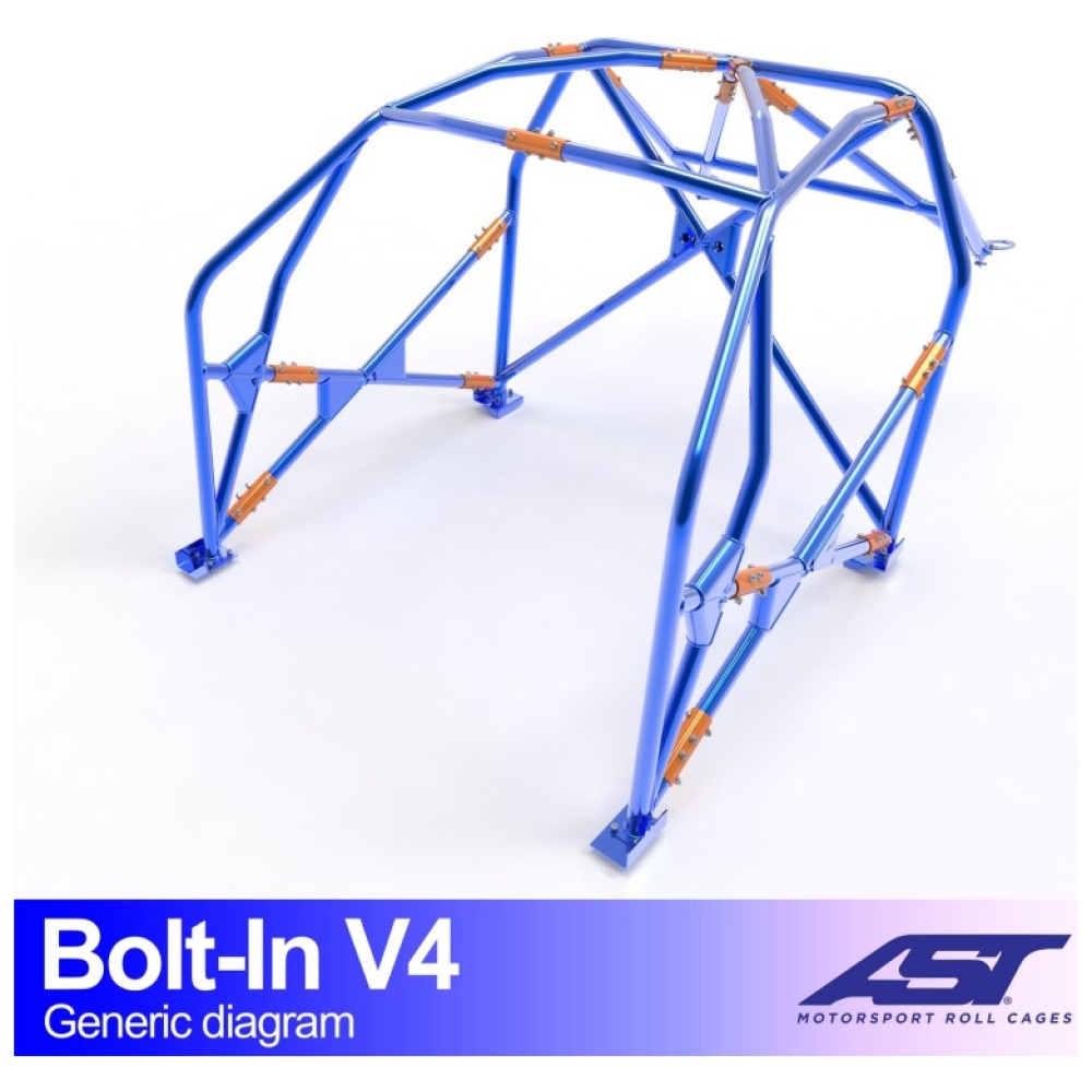 Bolt-in E39 Sedan V4 rolkooi van AST Roll Cages voor de BMW 5-Serie E39 sedan
