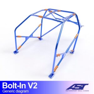 Bolt-in E46 Compact V2 rolkooi van AST Roll Cages voor de BMW E46 3-deurs Compact