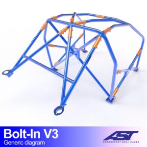 Bolt-in E46 Compact V3 rolkooi van AST Roll Cages voor de BMW E46 3-deurs Compact