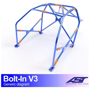 Bolt-in E46 Touring V3 rolkooi van AST Roll Cages voor de BMW E46 Touring