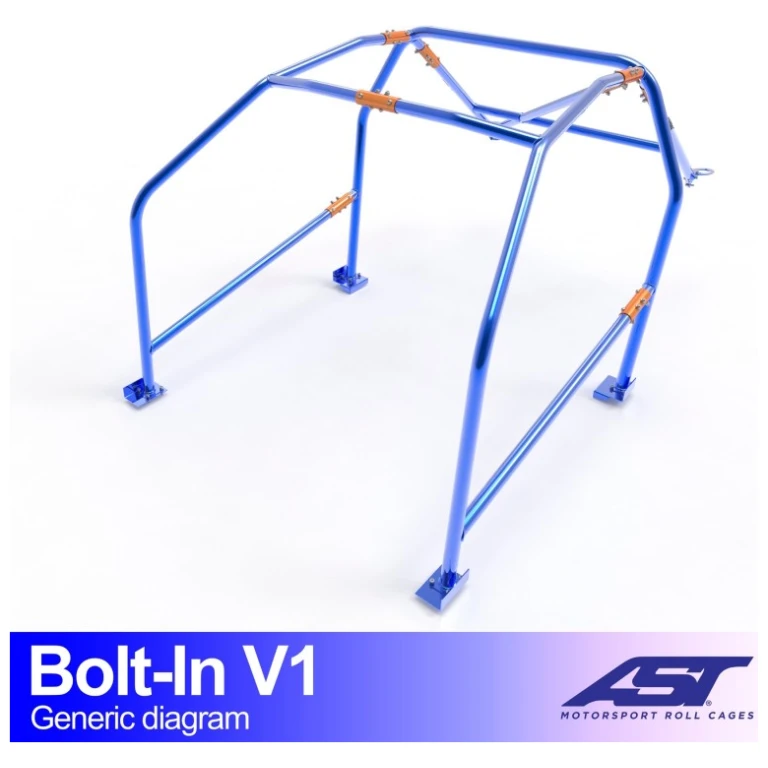 Bolt-in Micra K11 5-deurs V1 van AST Roll Cages voor de Nissan Micra K11 5-deurs Hatchback