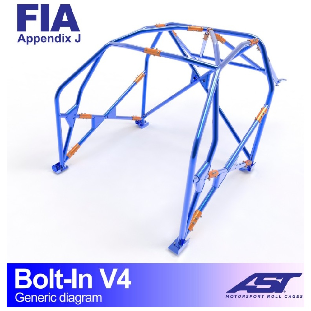 Bolt-in E46 V4 rolkooi van AST Roll Cages voor de BMW E46 Coupé