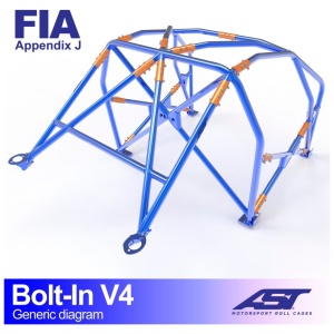 Bolt-in E46 V4 rolkooi van AST Roll Cages voor de BMW E46 Coupé