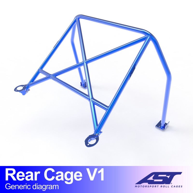AST Halve Rolkooi BMW E36 Coupé V1 1 AST Roll Cages Halve Coupé V1, halve rolkooi voor de BMW E36 Coupé, vooraanzicht