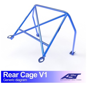 Halve rolkooi E93 Cabrio V1 van AST Roll Cages voor de open BMW E93 cabrio
