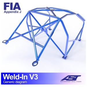Inlas BMW 2002 V3 rolkooi van AST Roll Cages voor de BMW 2002 E10 Coupé