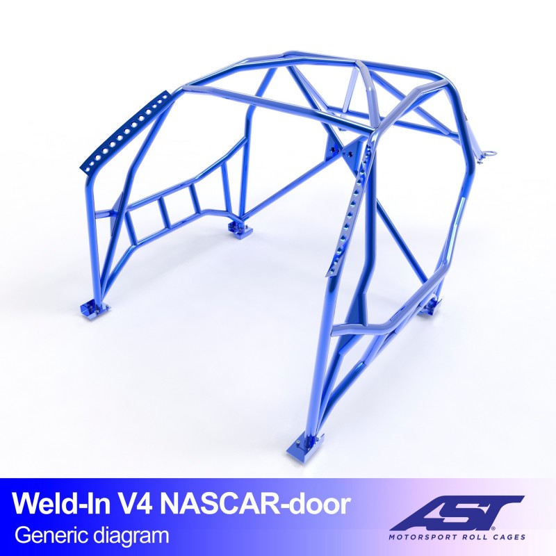 AST Inlas Rolkooi BMW E21 Coupé V4 NASCAR-deur 1 Inlas E21 Coupé V4 NASCAR rolkooi van AST Roll Cages voor de BMW 3-Serie E21 Coupé
