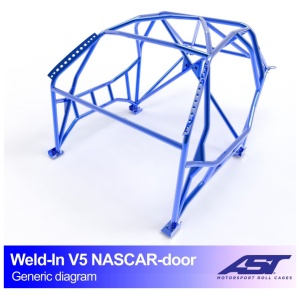 Inlas E21 Coupé V5 NASCAR rolkooi van AST Roll Cages voor de BMW 3-Serie E21 Coupé
