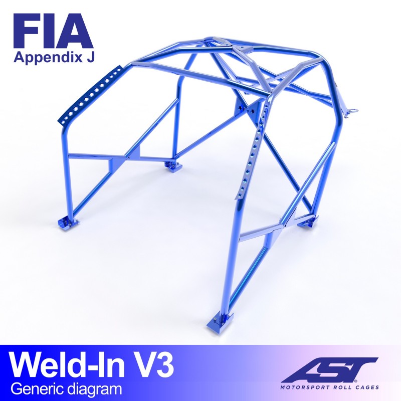 AST Arceau à souder BMW E28 Sedan V3 1 Arceau à souder E28 Berline V3 d'AST Roll Cages pour la BMW Série 5 E28 berline