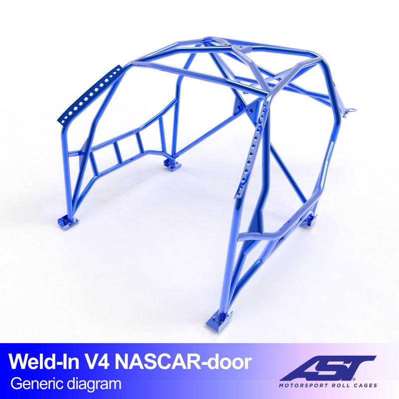 AST Einschweiß-Überrollkäfig BMW E30 Coupé AWD V4 NASCAR-Tür 1 Inlas E30 Coupé AWD V4 NASCAR rolkooi van AST Roll Cages voor de vierwielaangedreven BMW E30 Coupé