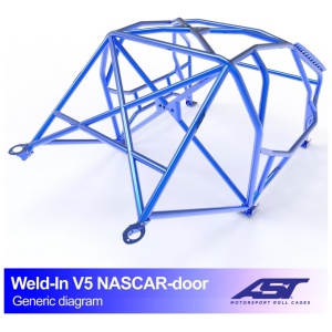 Inlas E30 Sedan AWD V5 NASCAR rolkooi van AST Roll Cages voor de vierwielaangedreven BMW E30 Sedan