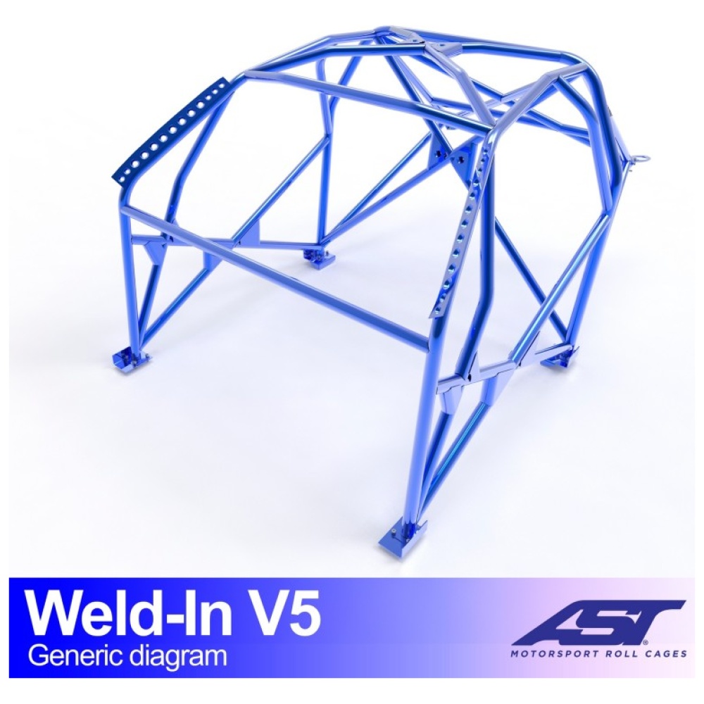 Inlas E34 Sedan V5 rolkooi van AST Roll Cages voor de BMW E34 sedan