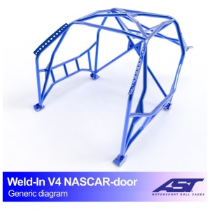 Inlas E34 Touring V4 NASCAR rolkooi van AST Roll Cages voor de BMW 5-Serie E34 Touring