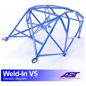 Inlas E34 Touring V5 rolkooi van AST Roll Cages voor de BMW E34 Touring