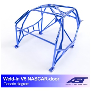 Inlas E34 Touring V5 NASCAR rolkooi van AST Roll Cages voor de BMW 5-Serie E34 Touring