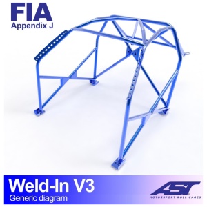 Inlas E46 Sedan V3 rolkooi van AST Roll Cages voor de BMW E46 Sedan