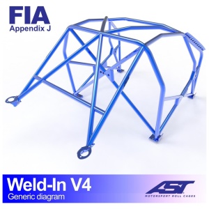 Inlas E46 Sedan V4 rolkooi van AST Roll Cages voor de BMW E46 Sedan