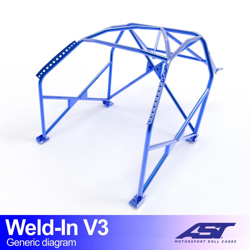 AST Weld-in Roll Cage BMW E46 Touring V3 1 Inlas E46 Touring V3 rolkooi van AST Roll Cages voor de BMW E46 Touring