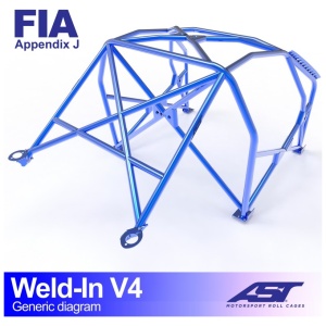 Inlas E87 V4 rolkooi van AST Roll Cages voor de BMW 1-Serie E87 vijfdeurs