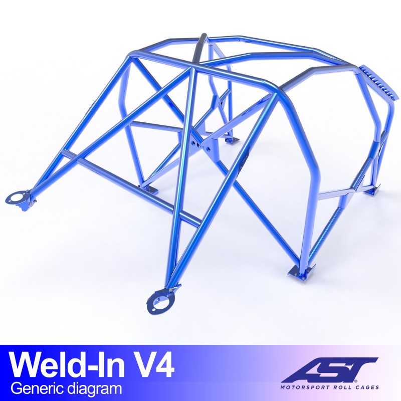 AST Inlas Rolkooi BMW F20 V4 2 Detail van de laspunten en versterkingsschotten van de AST inlaskooi V4 voor de BMW F20