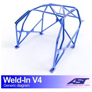 Weld-in F82 Coupé V4 roll cage by AST Roll Cages for the BMW M4 F82 Coupé