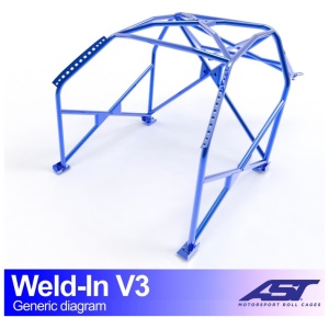 Inlas Z3 Roadster V3 rolkooi van AST Roll Cages voor de BMW Z3 Roadster