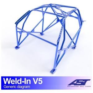 Inlas Z3 Roadster V5 rolkooi van AST Roll Cages voor de BMW Z3 Roadster