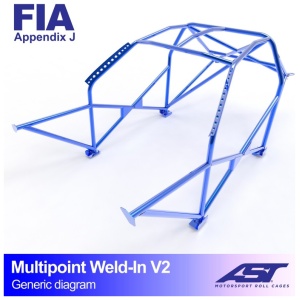 Multipoint E28 Saloon V2 roll cage by AST Roll Cages for the BMW 5 Series E28 saloon