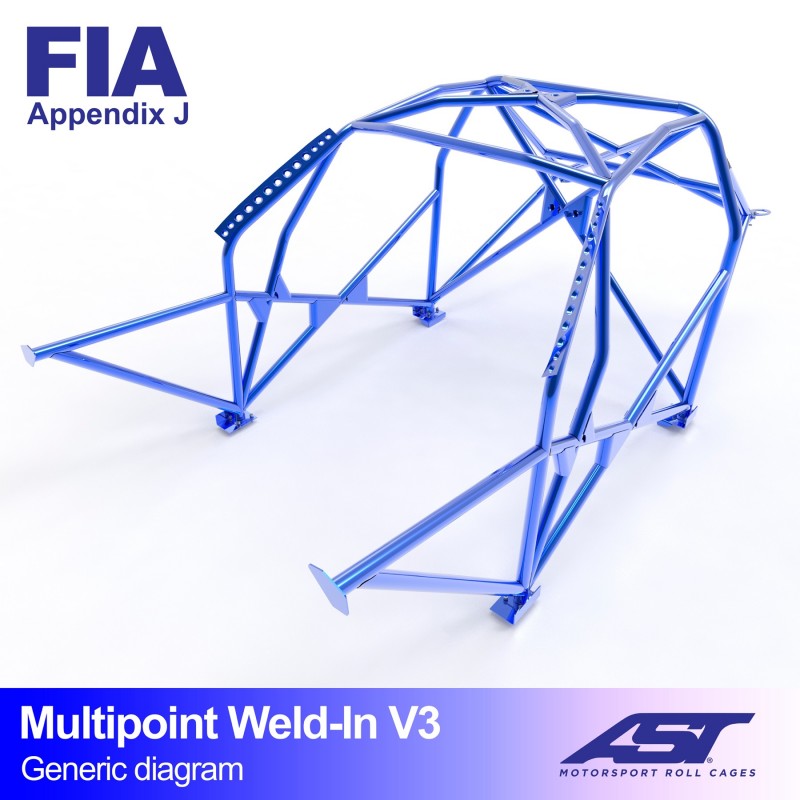 AST Multipoint Inlas Rolkooi BMW E46 Coupé V3 1 Multipoint E46 V3 rolkooi van AST Roll Cages voor de BMW E46 Coupé